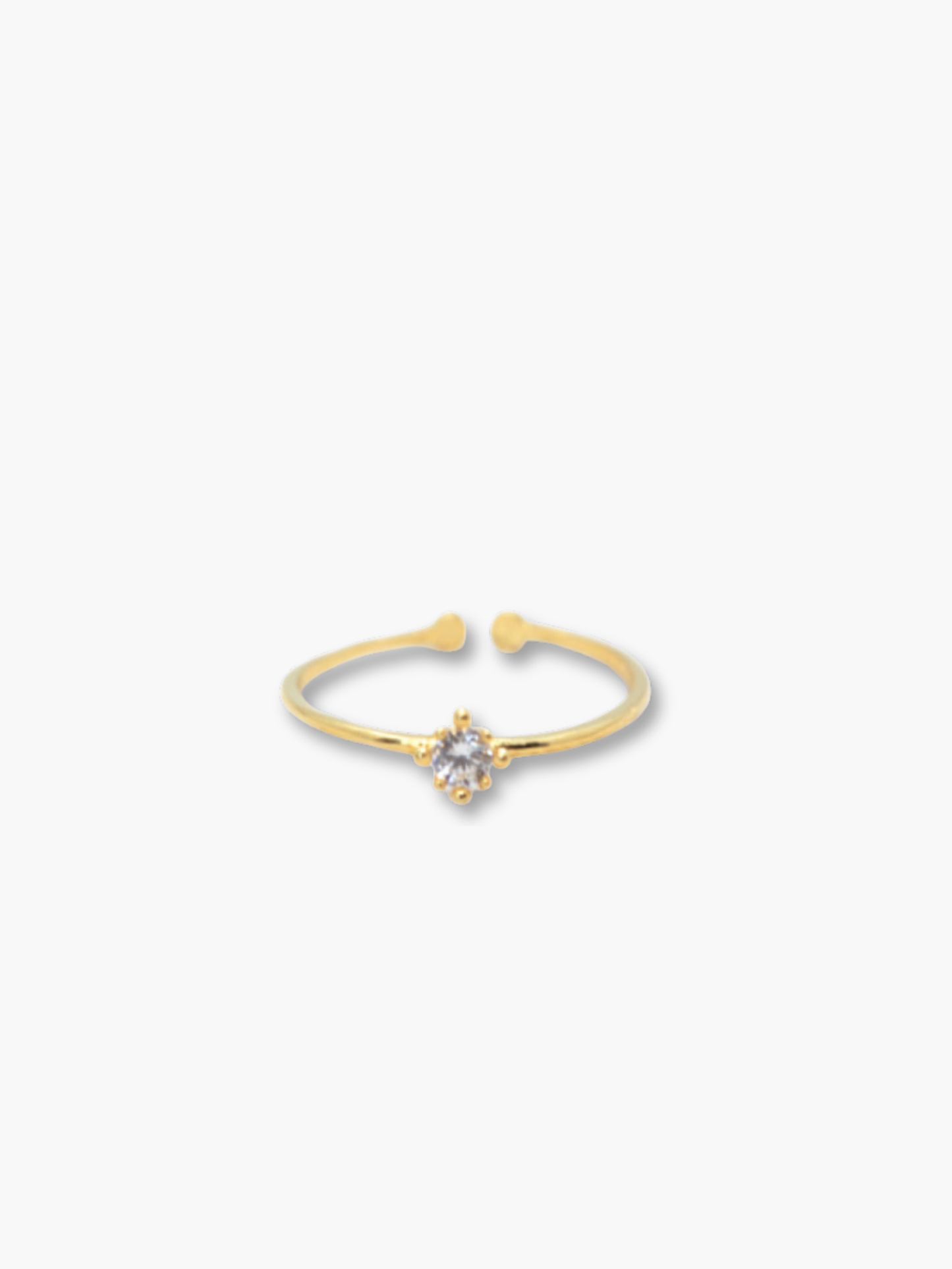 Round Crystal Stacking Ring