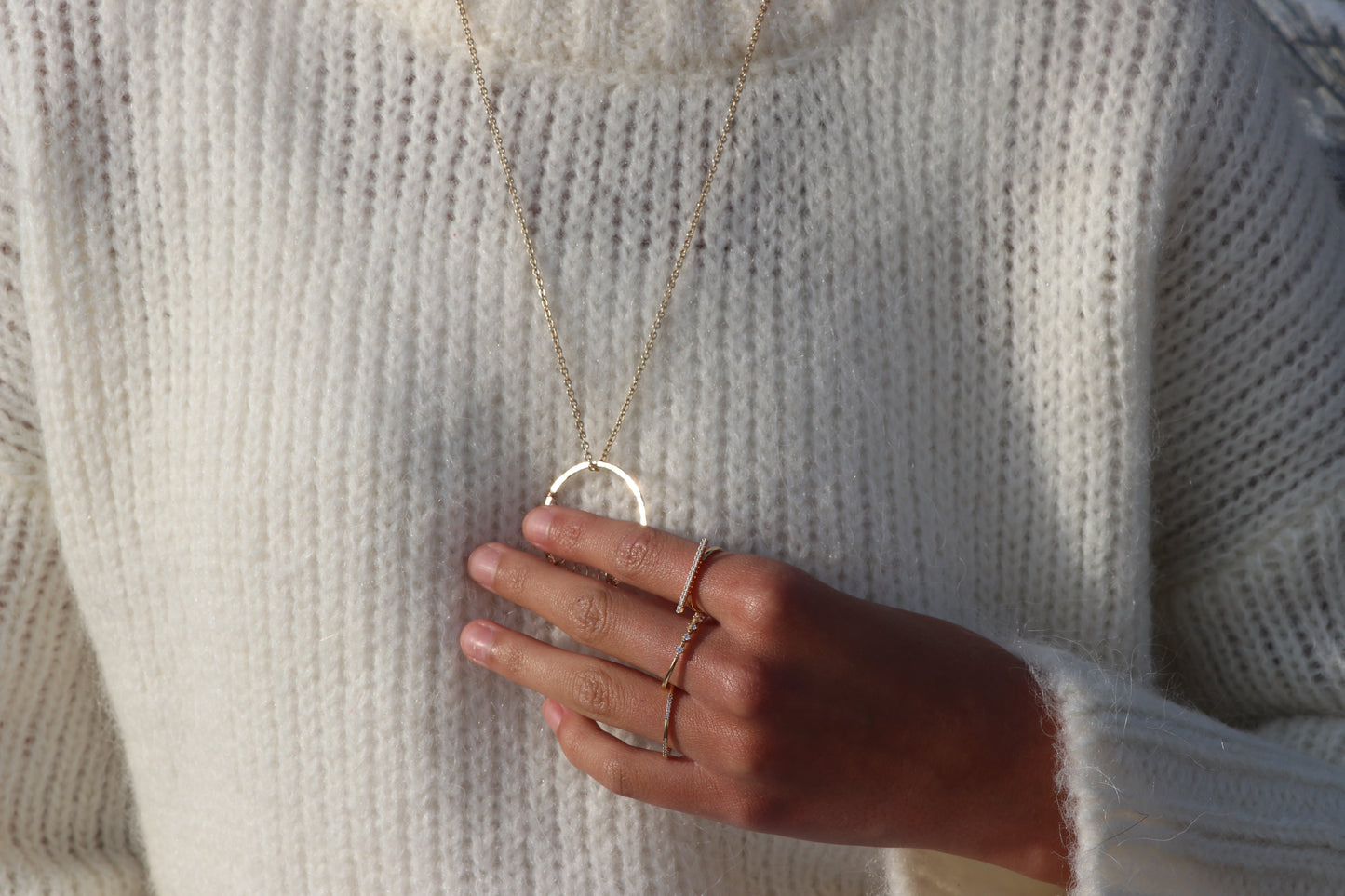 Bar Crystal Stacking Ring