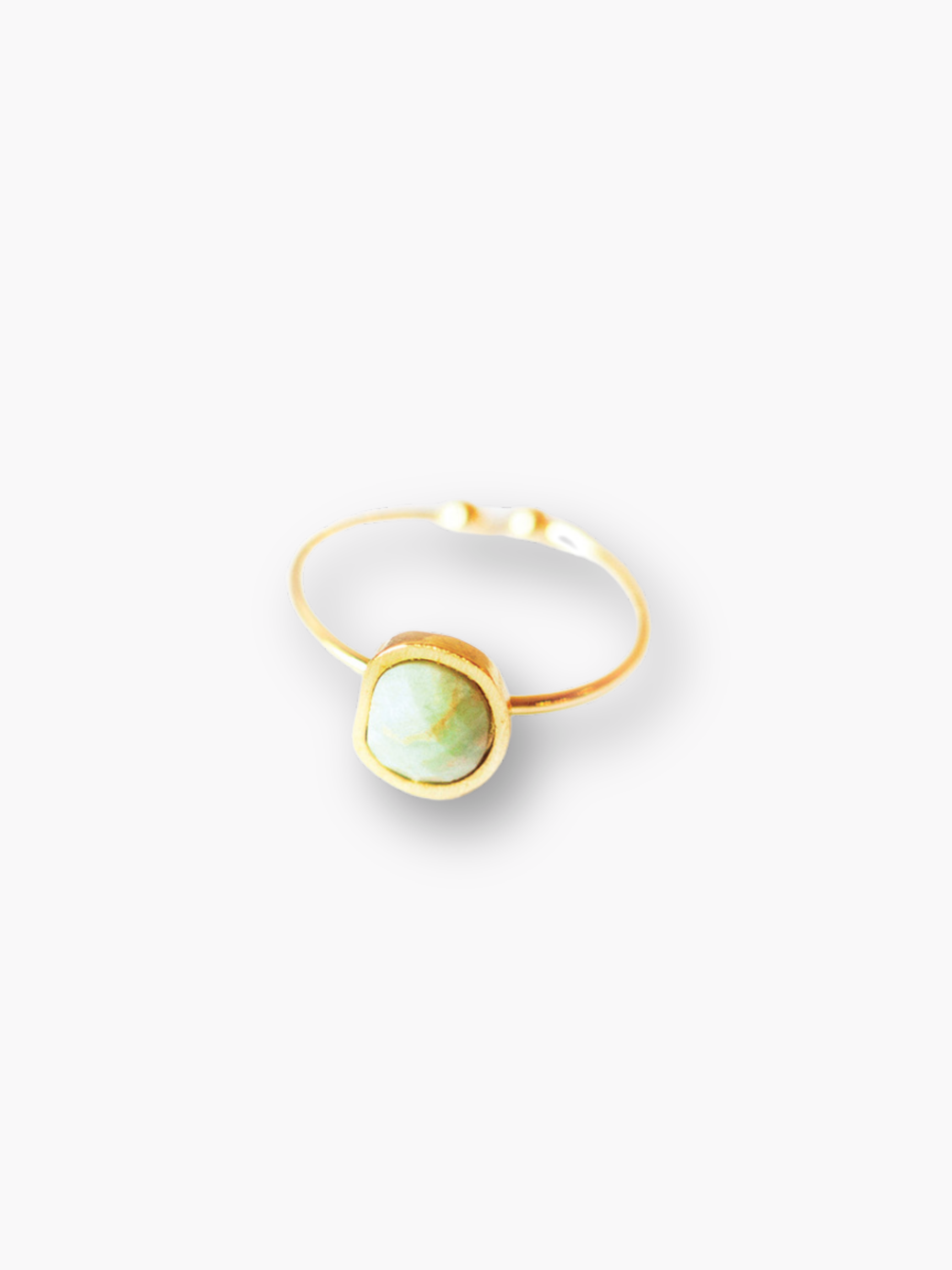 Hammered Amazonite Ring