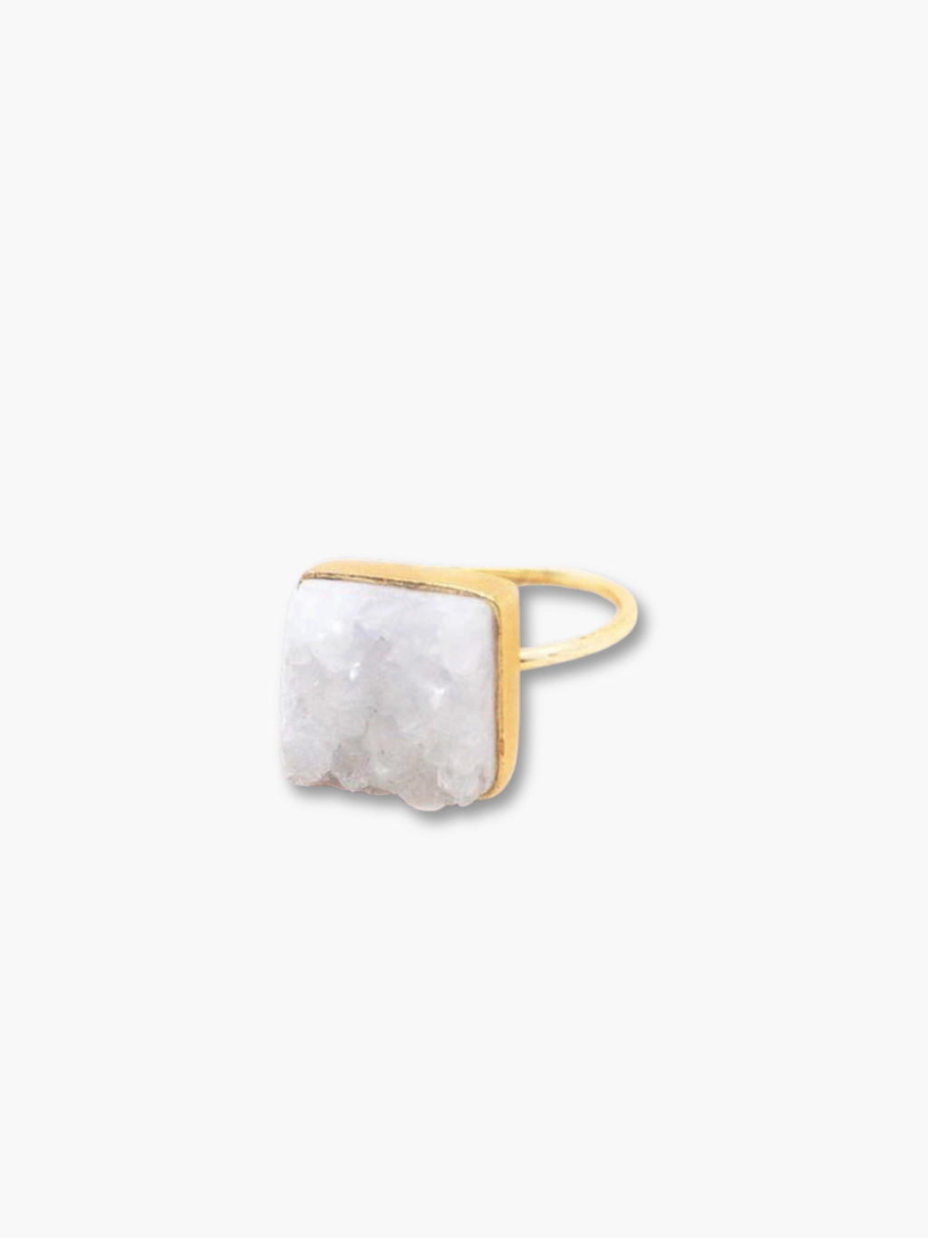 Rough Cut Druzy Ring