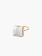 Rough Cut Druzy Ring