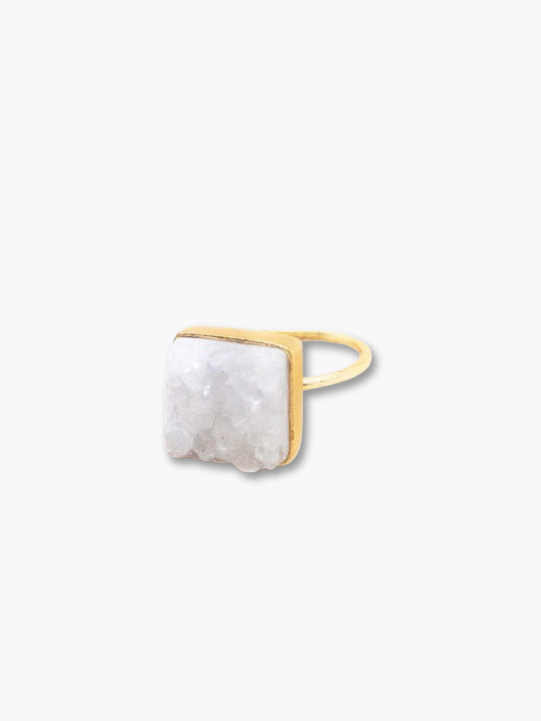 Rough Cut Druzy Ring