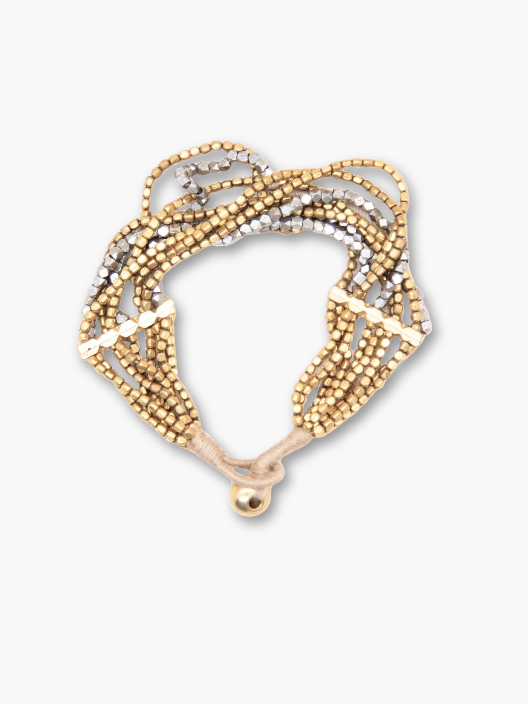 Gold + Silver Brass Bracelet
