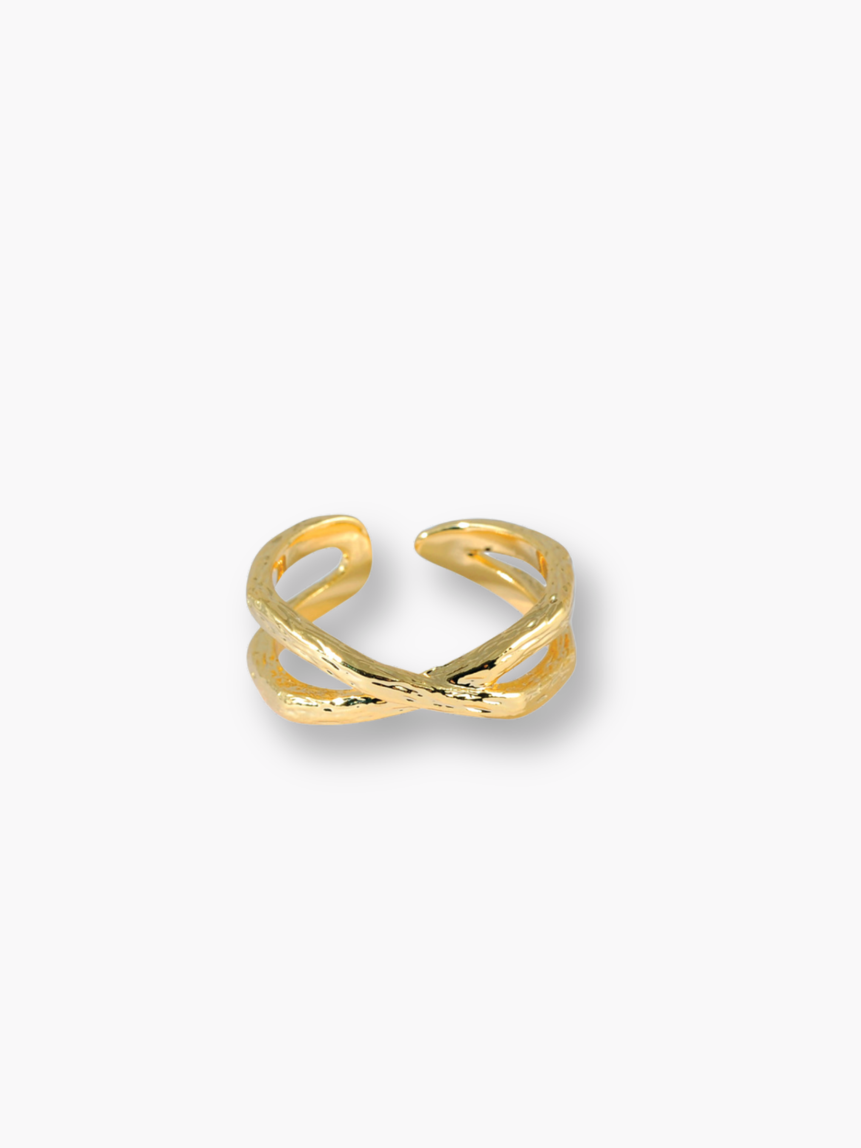 Textured Criss-Cross Ring