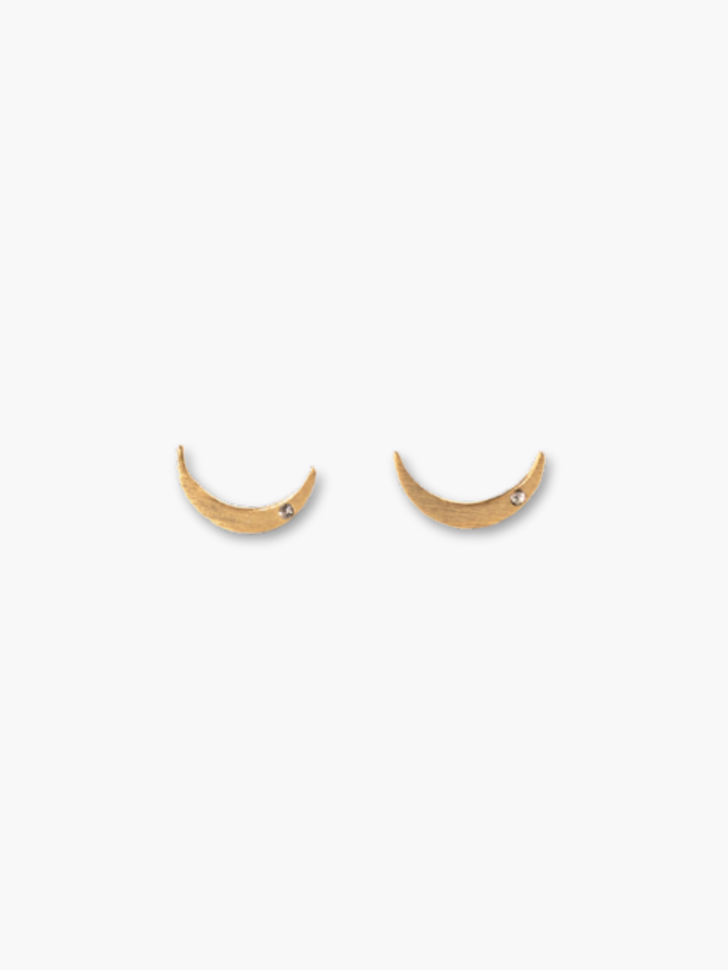 Moon Studs with CZ