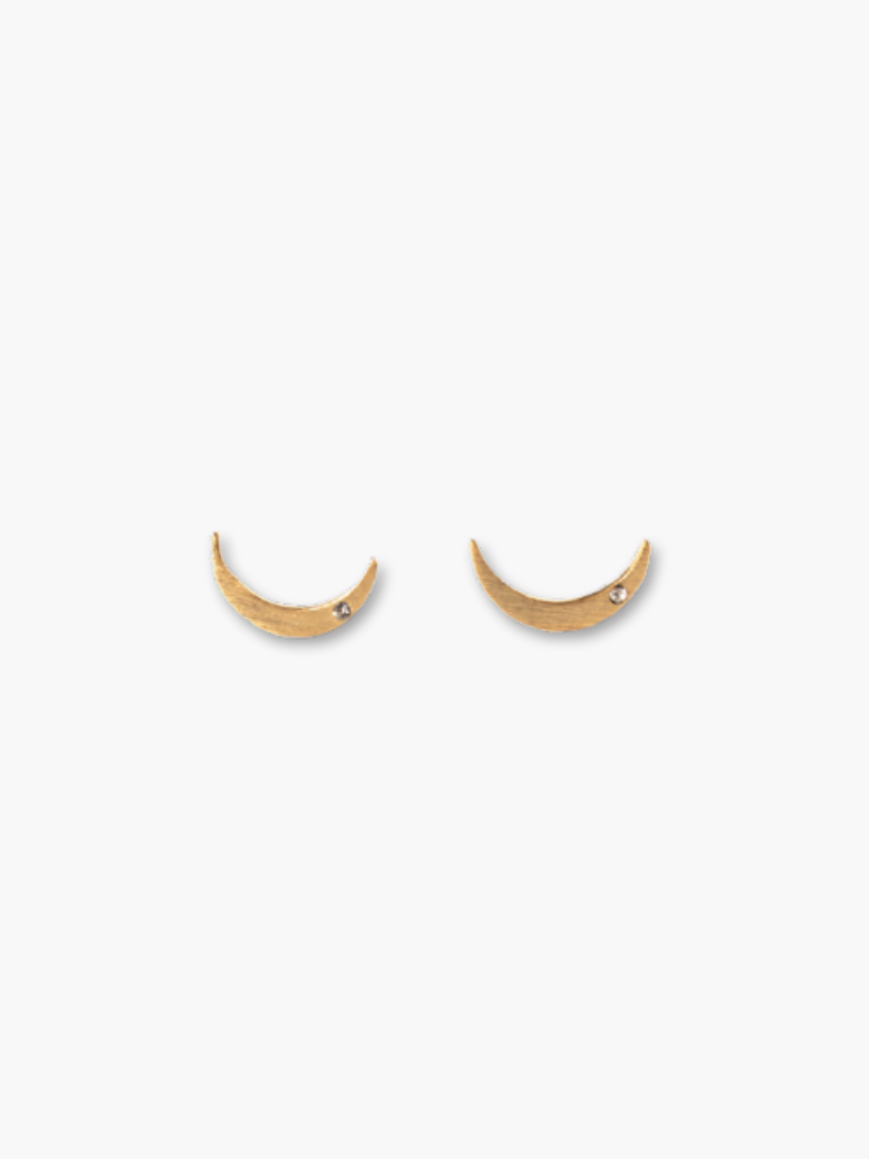 Moon Studs with CZ