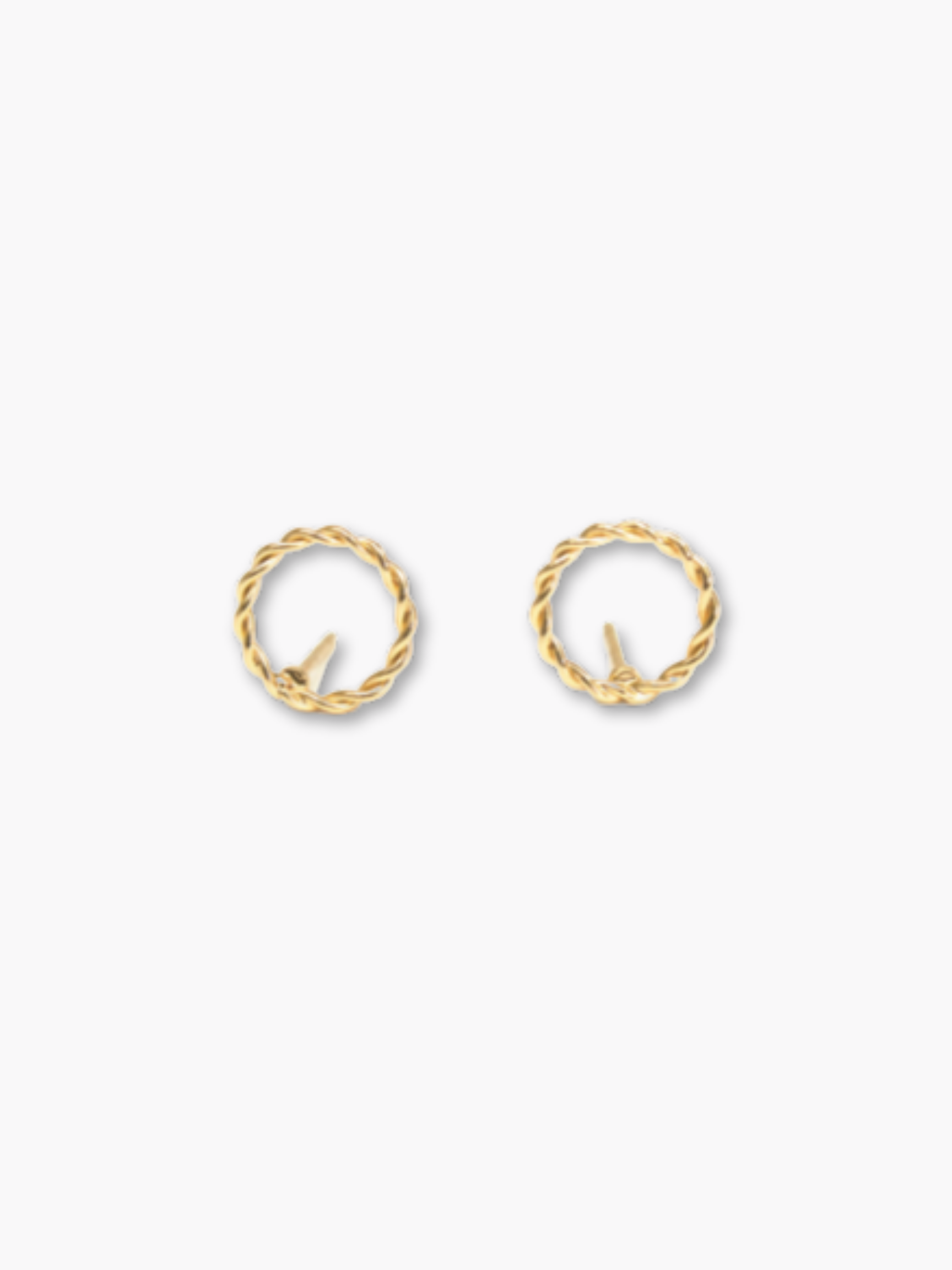 Ribbon Circle Studs