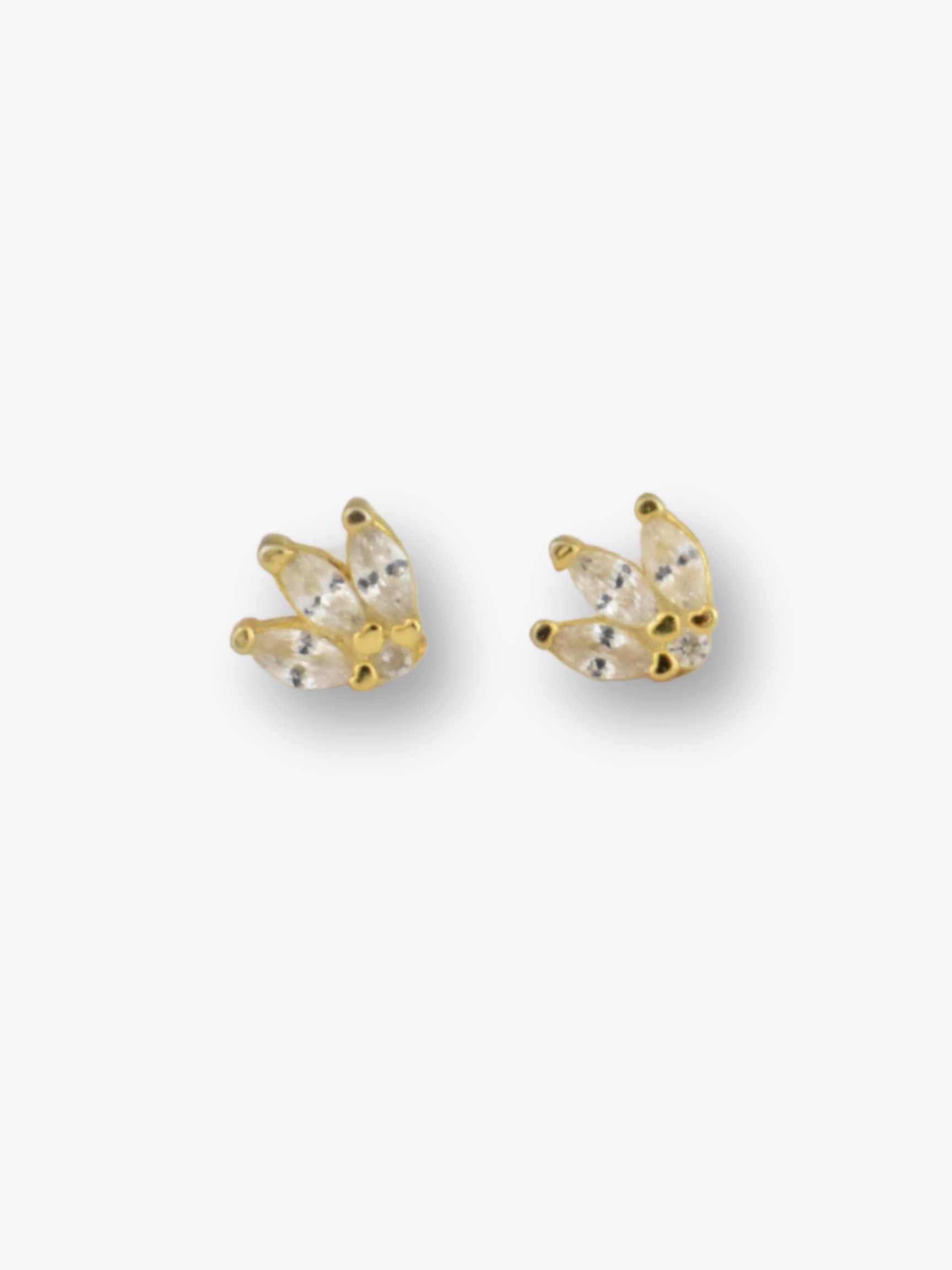 Cz Fleur De Lys Earrings