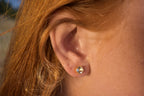 Gold Prong Herkimer Diamond Studs