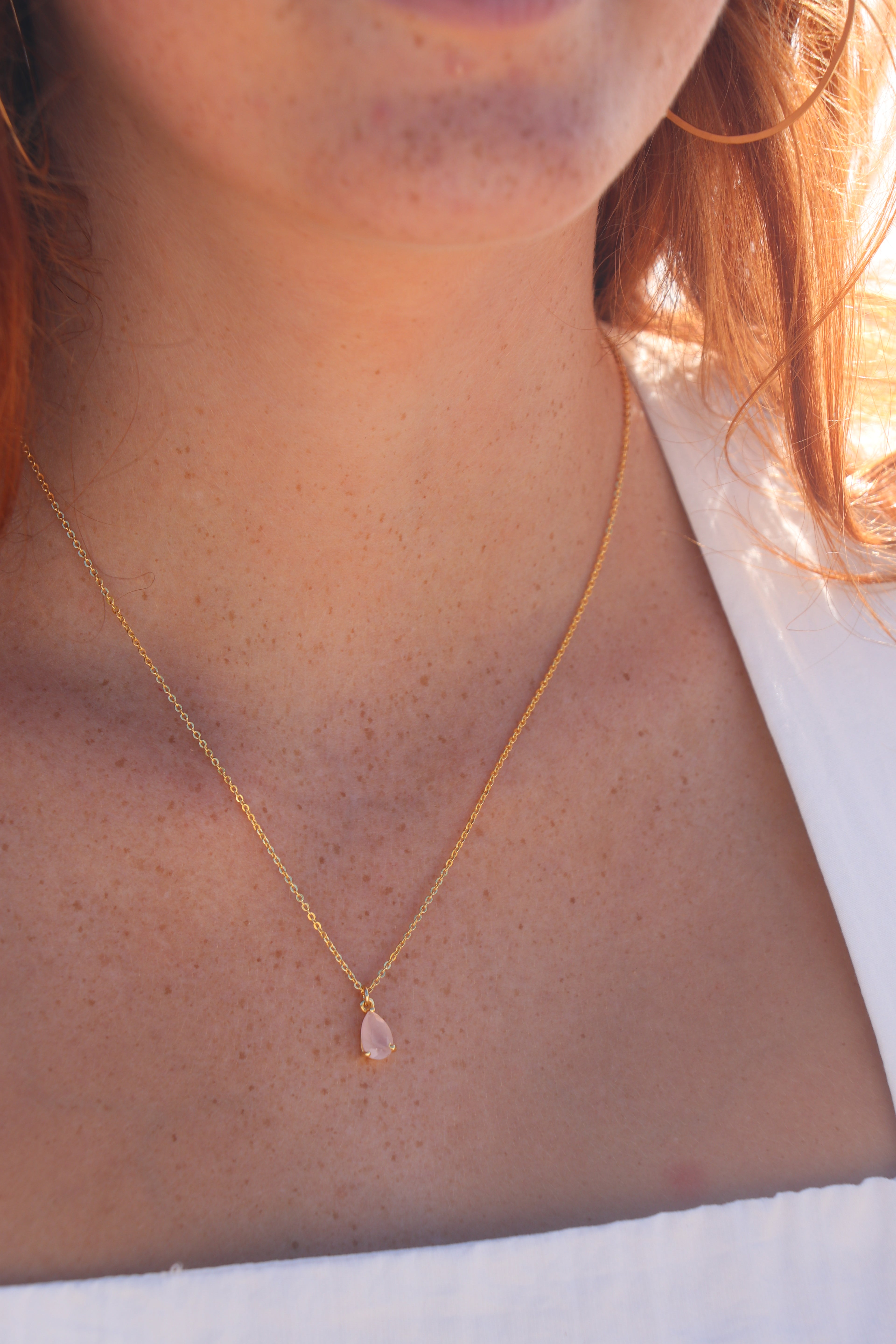 Teardrop Gemstone Necklace