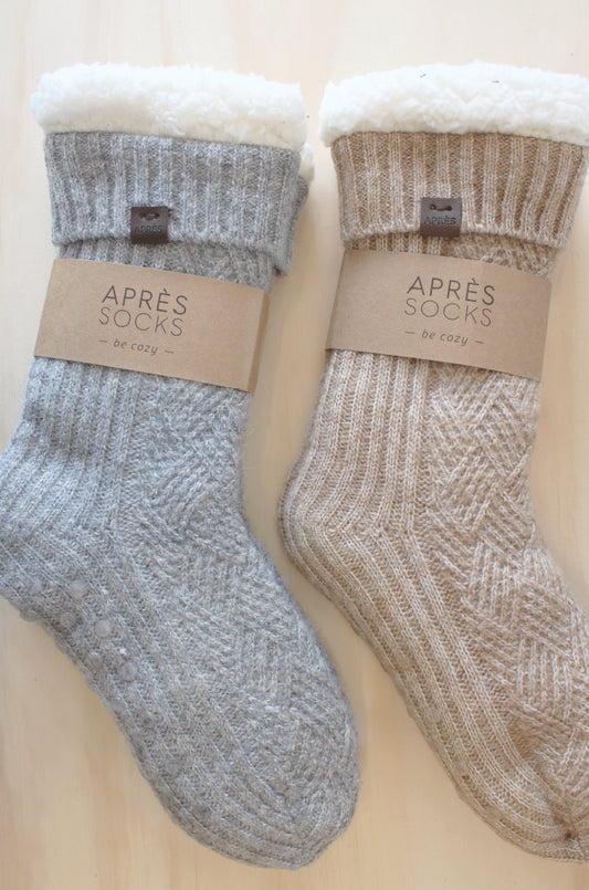 BERGEN COZY SOCKS - HEATHER GREY