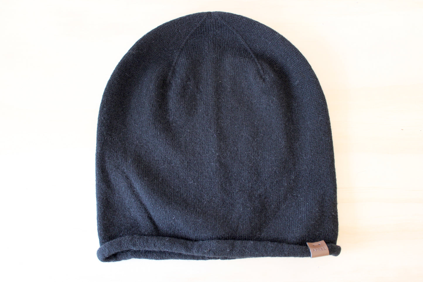 WOOL SLOUCHY BEANIE - BLACK