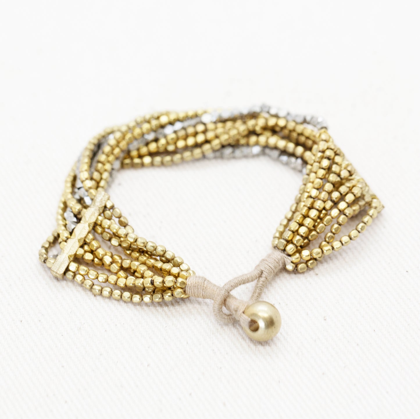 Gold + Silver Brass Bracelet