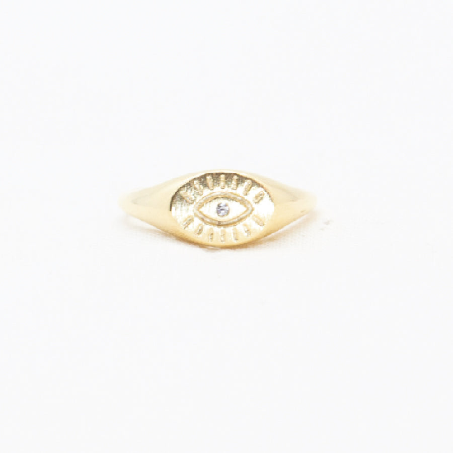 Crystal Evil Eye Ring