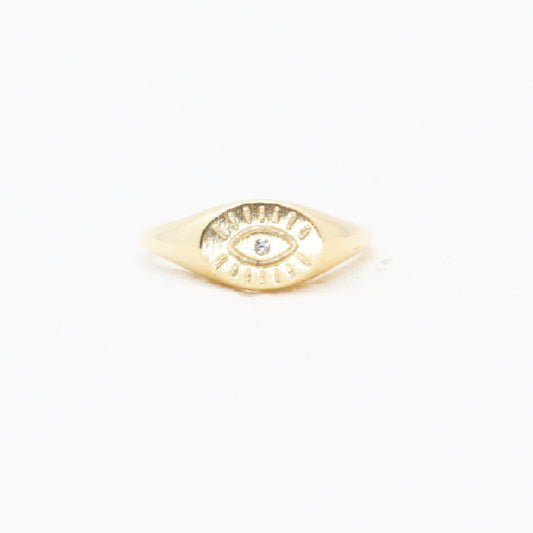 Crystal Evil Eye Ring